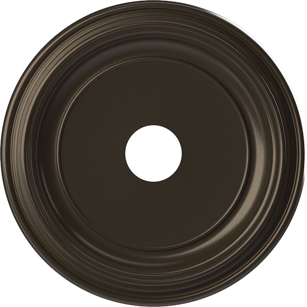 Ekena Millwork Traditional PVC Medallion (Canopies up to 11 1/2"), 19"OD x 3 1/2"ID x 1 1/2"P, Metallic Dark Bronze CMP19TRCDB - main